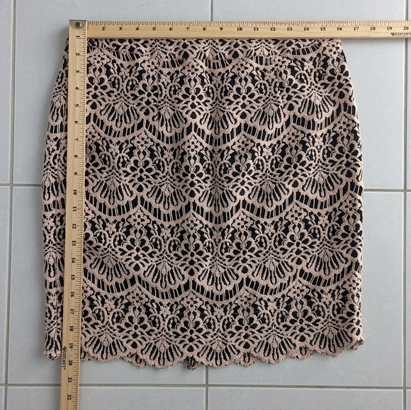 Blush pink lace skirt lined size 10 - Picture 3 of 9